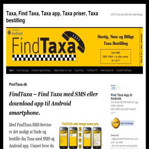 FindTaxa.dk | Find & bestil din taxa ved at sende en SMS