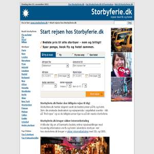 Storbyferie.dk - bestil fly & hotel direkte