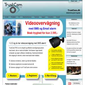 Videoovervågning med SMS og Email alarm | TrustCam